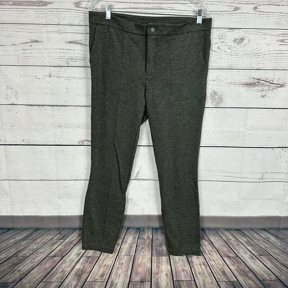 Athleta Pants Womens 12‎ Gray Ponte Travel Casual Workwear Zip Stretch Office